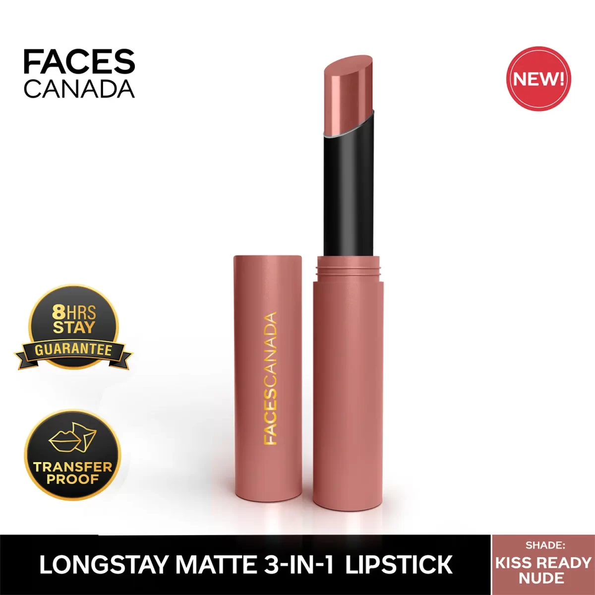 Faces Canada 3 In 1 Long Stay Matte Lipstick 03 Kiss Ready Nude 2