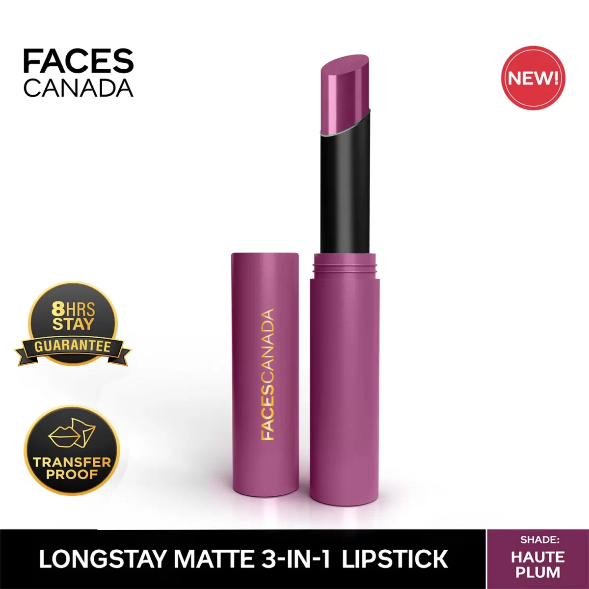 Faces Canada 3 In 1 Long Stay Matte Lipstick 08 Haute Plum2