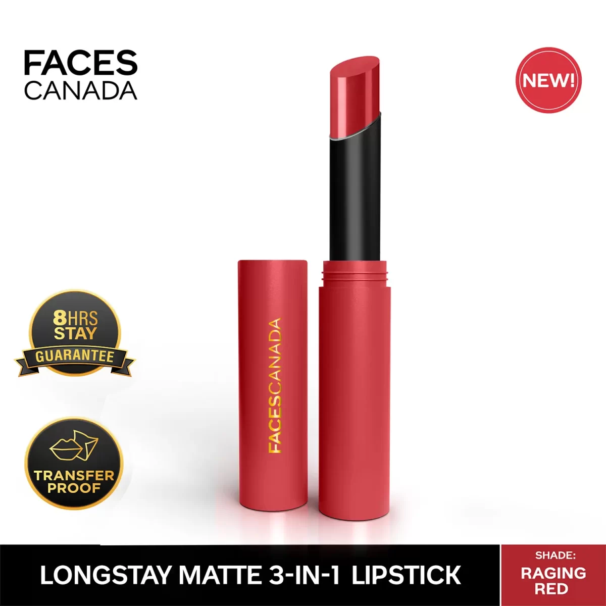 Faces Canada 3 In 1 Long Stay Matte Lipstick 10 Raging Red 2