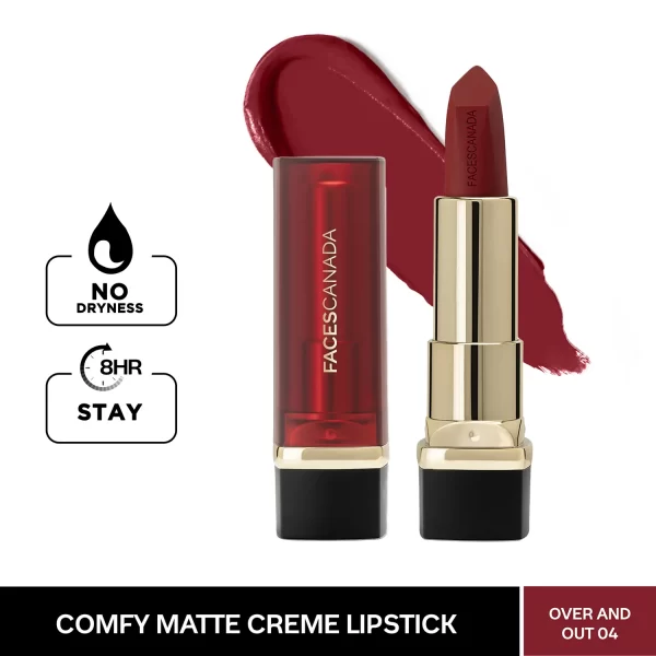 Faces Canada Comfy Matte Creme Lipstick 04 Over And Out B