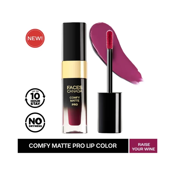 Faces Canada Comfy Matte Pro Liquid Lipstick 03 Raise Your Wine 2