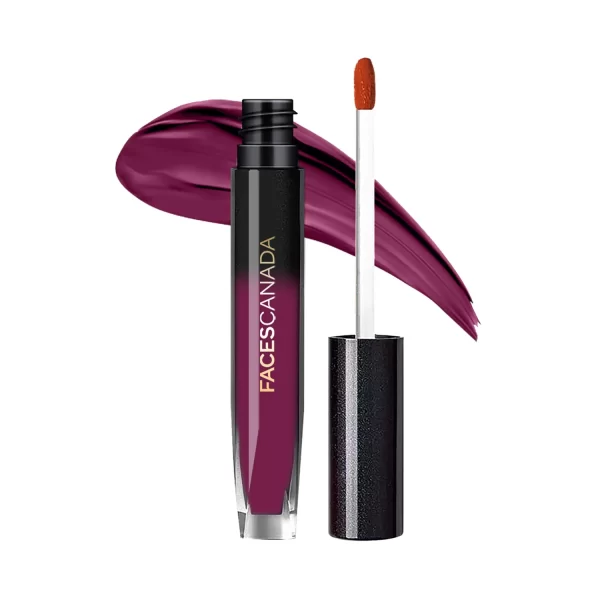 Faces Canada Comfy Silk Liquid Lipstick 06 Spontaneous Plum 2