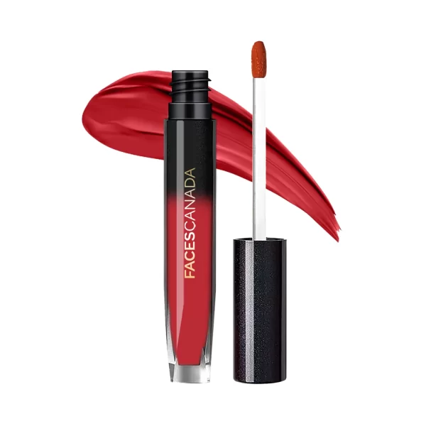 Faces Canada Comfy Silk Liquid Lipstick 10 Zealous Red 2