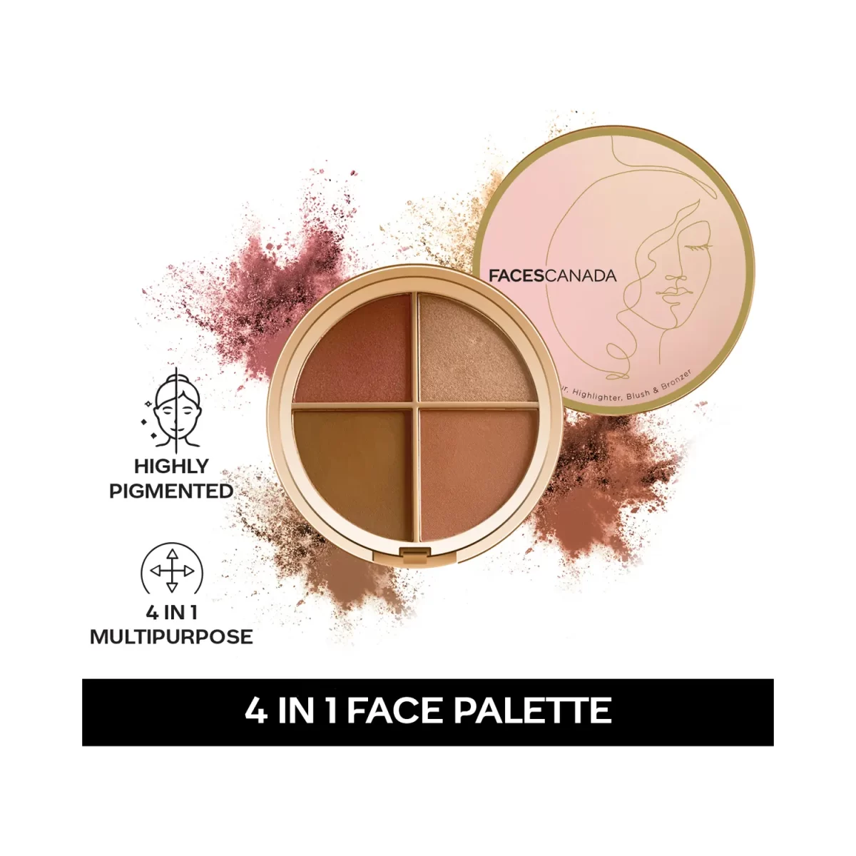 Faces Canada Second Skin 4 In 1 Face Palette Multicolour C