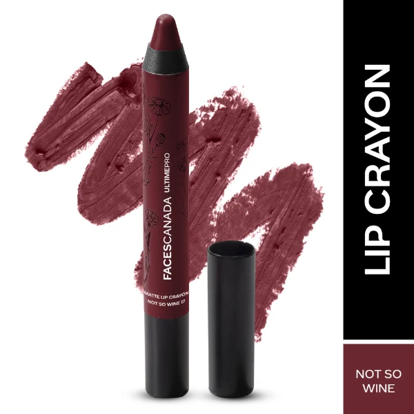 Faces Canada Ultime Pro Matte Lip Crayon With Free Sharpener Not So Wine 17 1