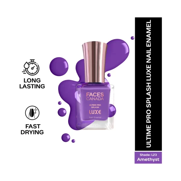 Faces Canada Ultime Pro Splash Luxe Nail Enamel L23 Amethyst 2