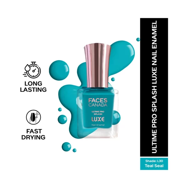 Faces Canada Ultime Pro Splash Luxe Nail Enamel L30 Teal Seal 2