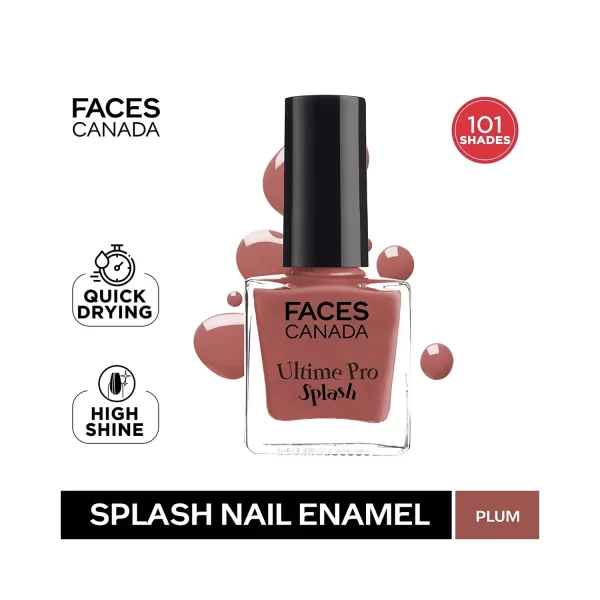 Faces Canada Ultime Pro Splash Nail Enamel 207 Plum 1