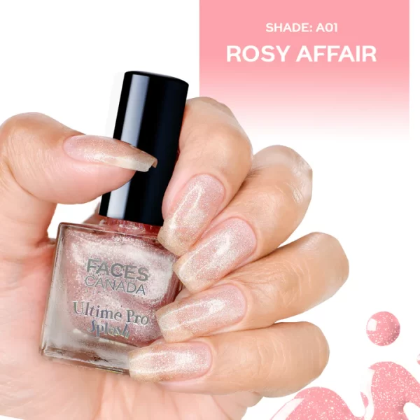 Faces Canada Ultime Pro Splash Nail Enamel Limited Edition Rosy Affair A01 1