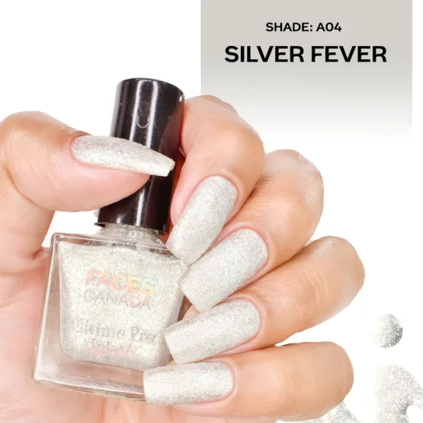 Faces Canada Ultime Pro Splash Nail Enamel Limited Edition Silver Fever A04 2