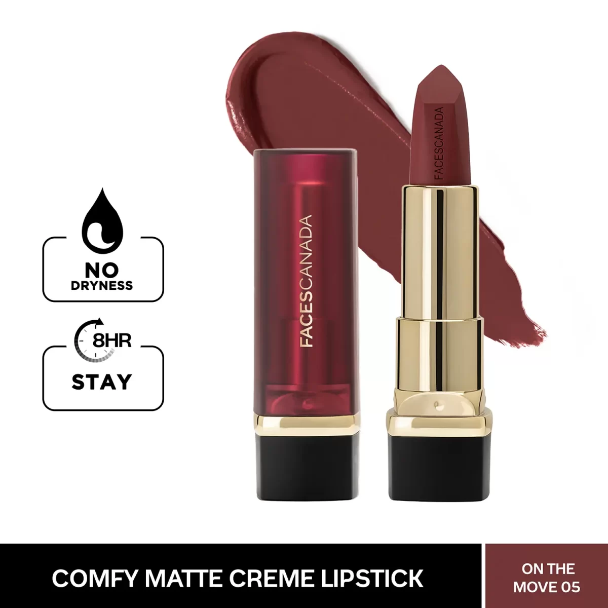 Faces Canada Weightless Matte Finish Lipstick 05 On The Move B