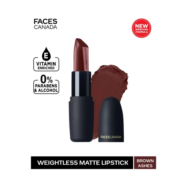 Faces Canada Weightless Matte Finish Lipstick Brown Ashes A