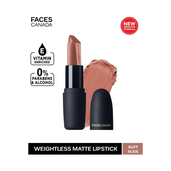 Faces Canada Weightless Matte Finish Lipstick Buff Nude B