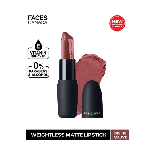 Faces Canada Weightless Matte Finish Lipstick Divine Mauve B