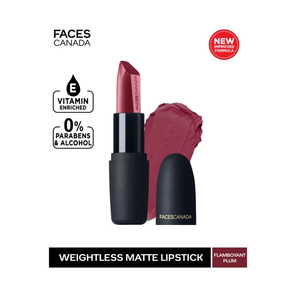 Faces Canada Weightless Matte Finish Lipstick Flamboyant Plum B