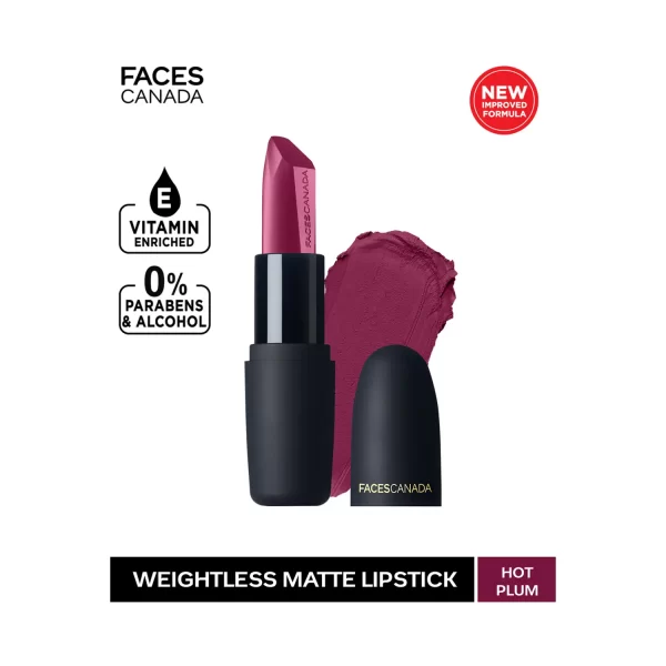 Faces Canada Weightless Matte Finish Lipstick Hot Plum B