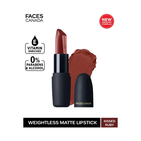 Faces Canada Weightless Matte Finish Lipstick Kissed Ruby B