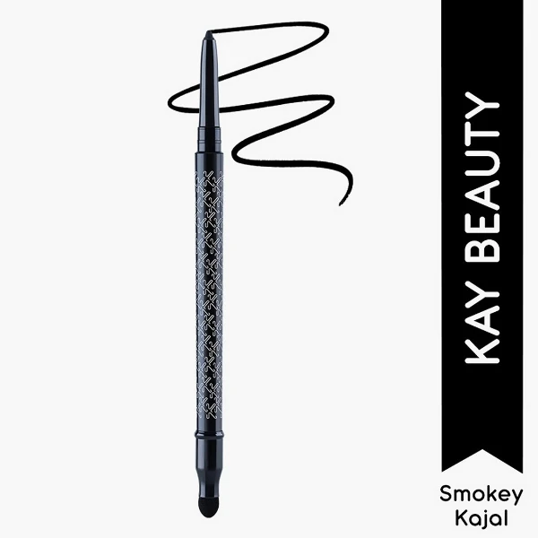 Kay Beauty Waterproof Smokey Kajal With Smudger Raven Hue 1