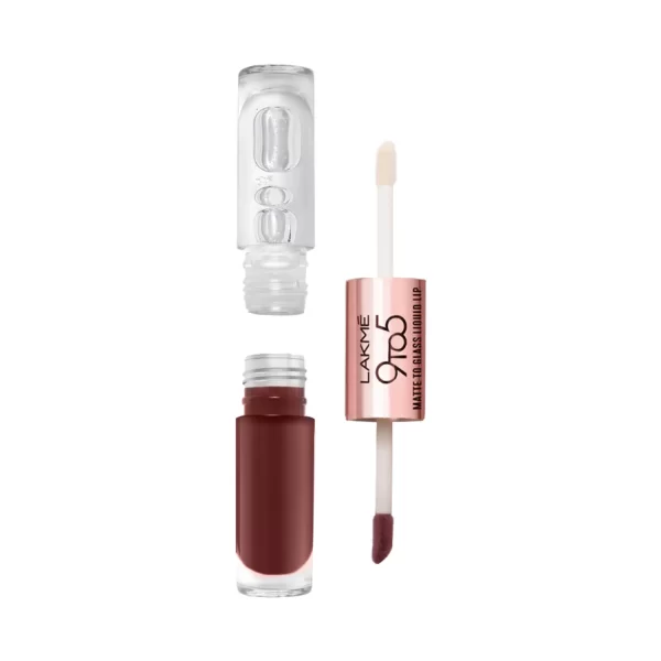 Lakme 9 To 5 Matte To Glass Liquid Lip Color Tropical Princess 1