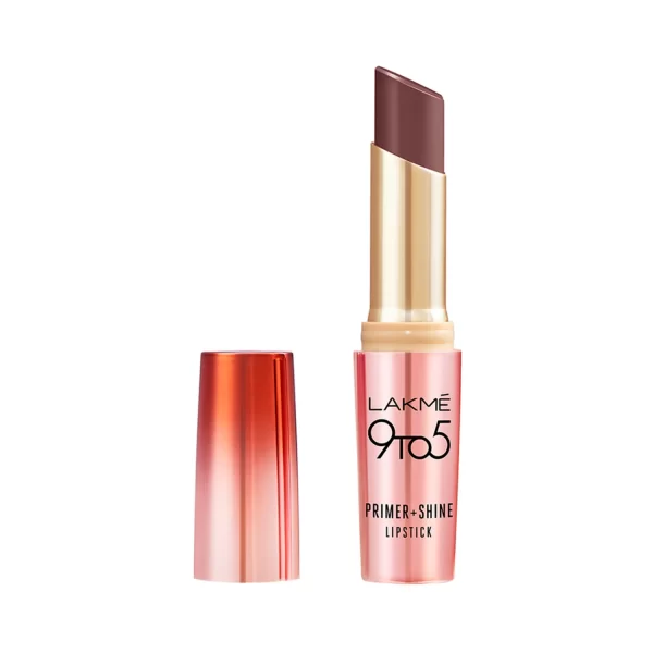 Lakme 9 To 5 Primer + Shine Lipstick Chololate Brown A