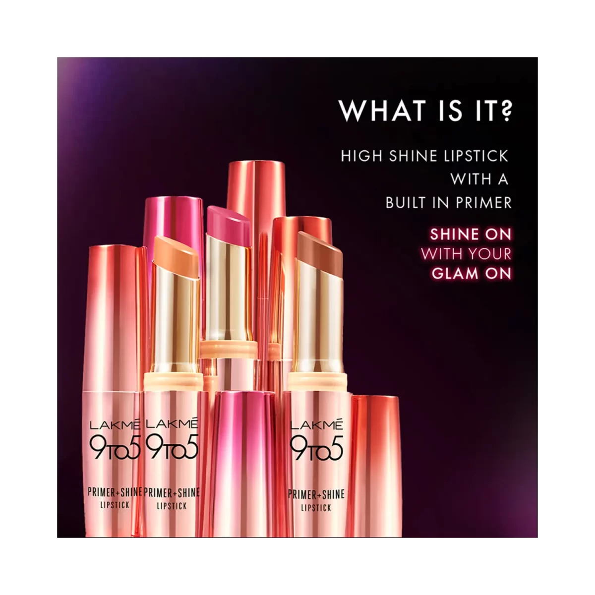 Lakme 9 To 5 Primer + Shine Lipstick D