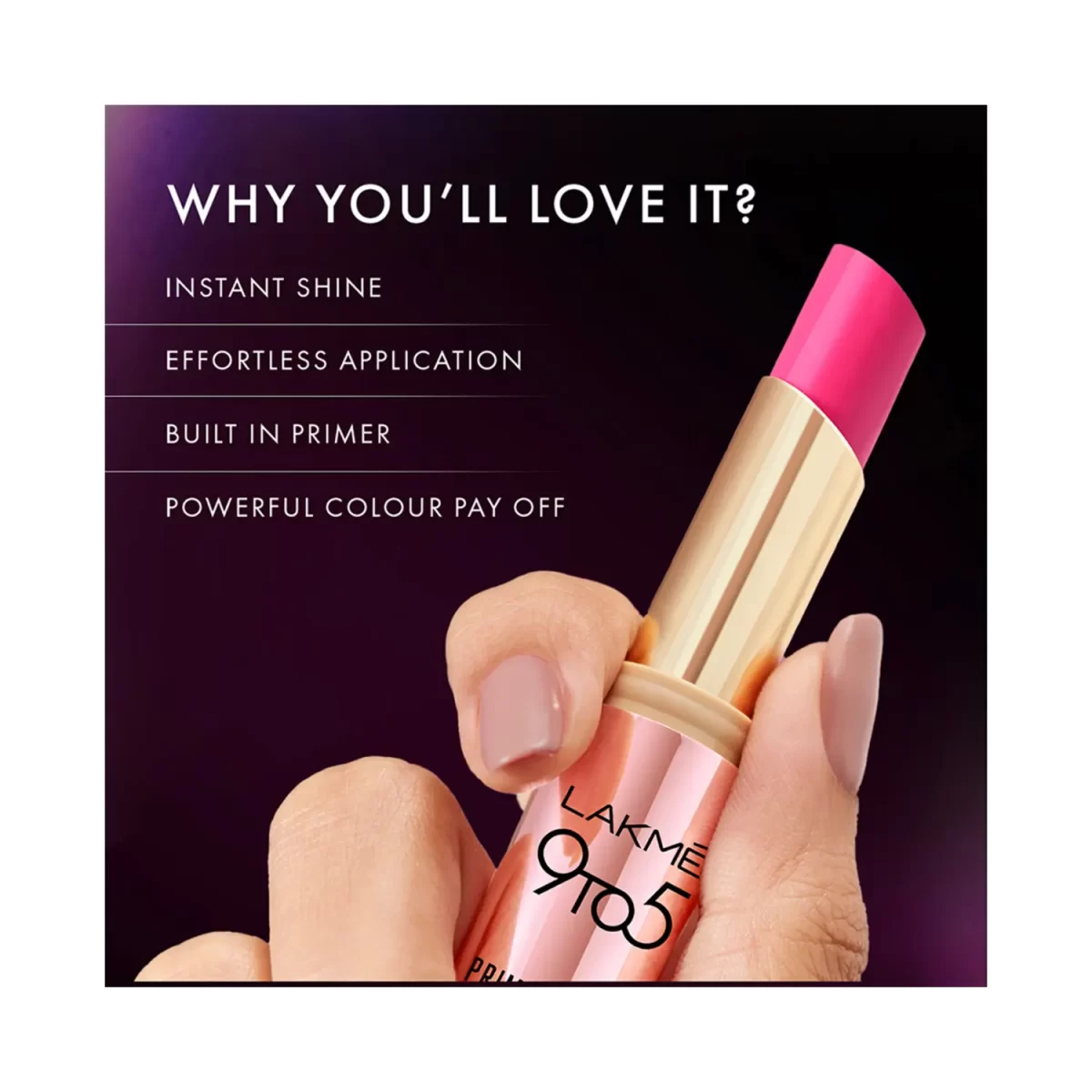 Lakme 9 To 5 Primer + Shine Lipstick G