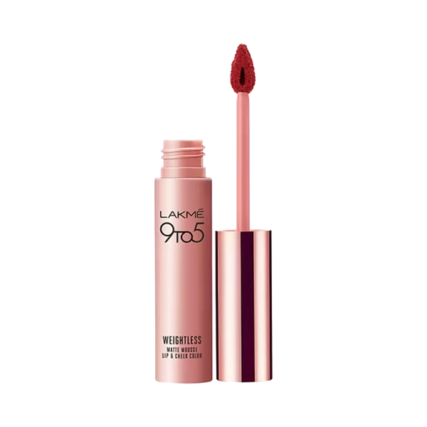 Lakme 9 To 5 Weightless Matte Mousse Lip & Cheek Color Brick Bloom 2