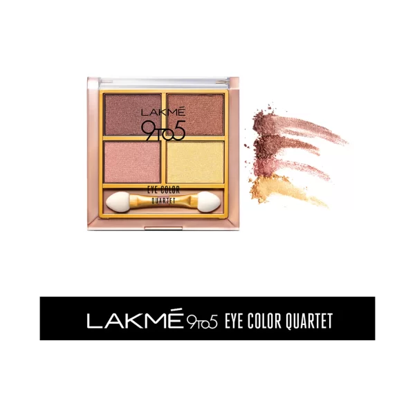 Lakme 9to5 Eye Color Quartet Eye Shadow Desert Rose A