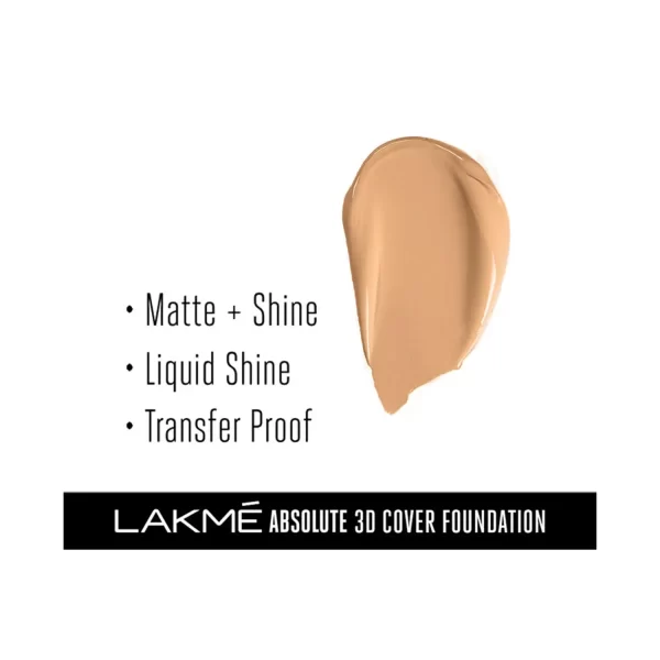 Lakme Absolute 3d Cover Foundation Spf 30 Warm Beige 2