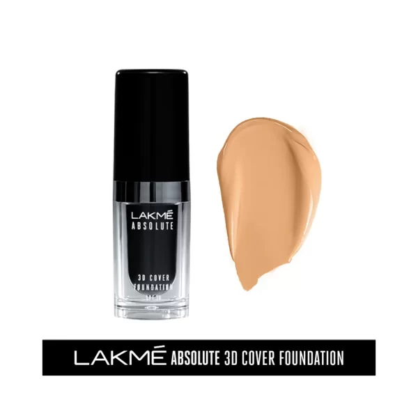 Lakme Absolute 3d Cover Foundation Spf30 Warm Sand 2