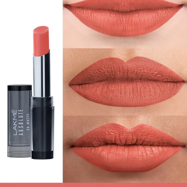 Lakme Absolute 3d Lipstick Peach Pinch 2