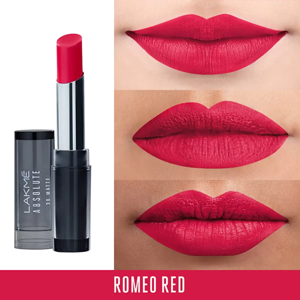 Lakme Absolute 3d Lipstick Romeo Red 4