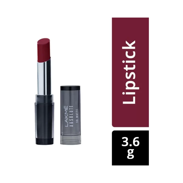 Lakme Absolute 3d Lipstick Wine Whisper 1