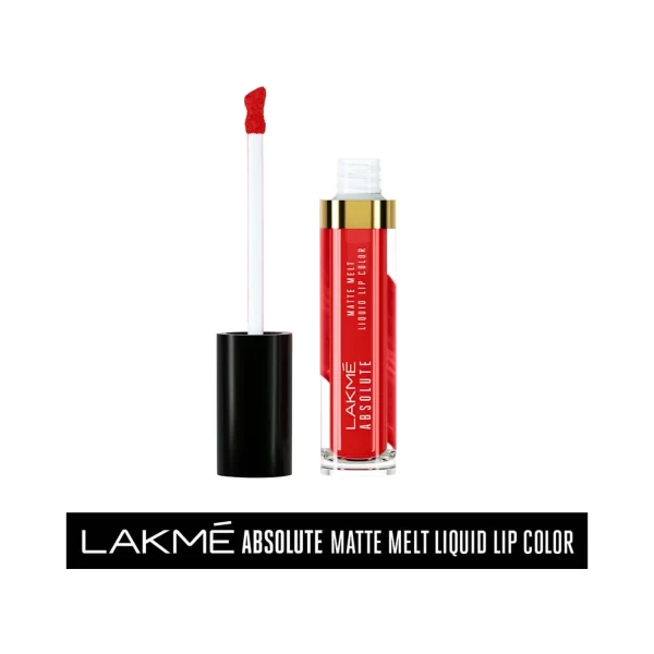 Lakme Absolute Matte Melt Liquid Lip Color Rhythmic Red 1