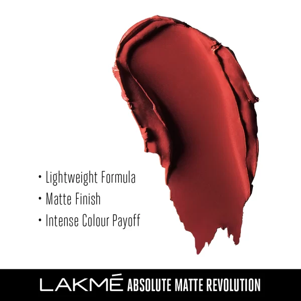 Lakme Absolute Matte Revolution Lip Color 103 Maroon Fantasy 3