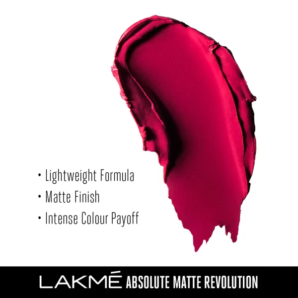 Lakme Absolute Matte Revolution Lip Color 104 Blushing Red 3