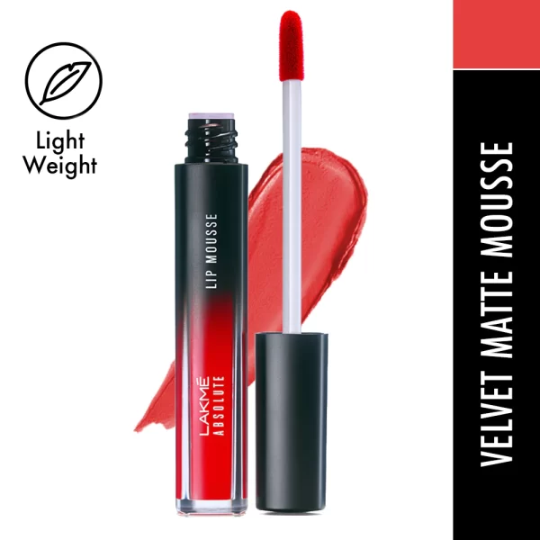 Lakme Absolute Sheer Lip Mousse 101 Scarlet Siren 1