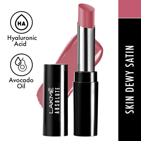 Lakme Absolute Skin Dew Satin Lipstick 203 Pink Femme 1