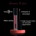 Nykaa 8 Hour Lasting Full Cover Matte Gloss Wild One 4