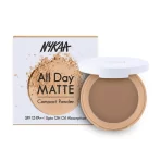 Nykaa All Day Matte 12hr Oil Control Face Compact Powder With Spf 15 Pa ++ Chestnut 08 6