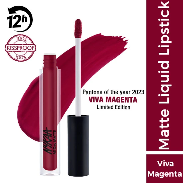 Nykaa All Day Matte Liquid Lipstick Pantone Of The Year Viva