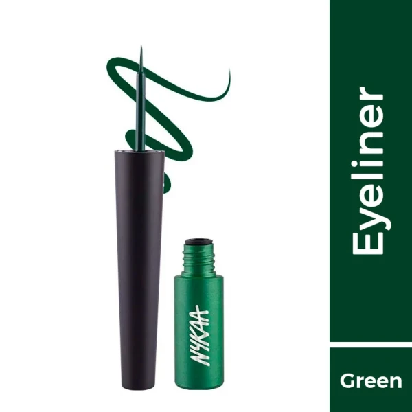 Nykaa Coloured Liquid Eyeliner Green Enchanting Forest 1