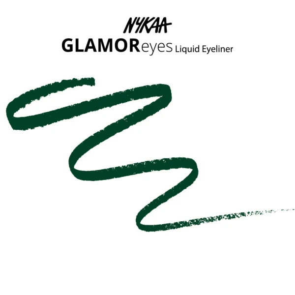 Nykaa Coloured Liquid Eyeliner Green Enchanting Forest 2