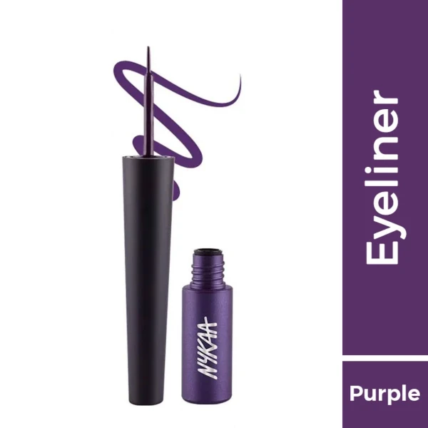 Nykaa Coloured Liquid Eyeliner Purple Poisonous Plum 1