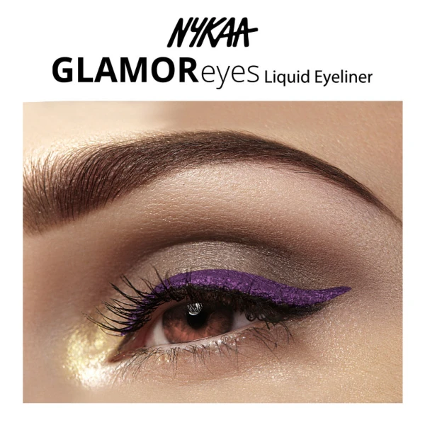 Nykaa Coloured Liquid Eyeliner Purple Poisonous Plum 3