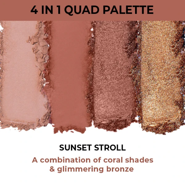 Nykaa Cosmetics Eyes On Me! 4 In 1 Quad Eyeshadow Palette Sunset Stroll 3