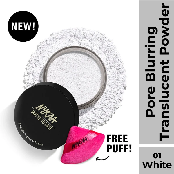 Nykaa Cosmetics Matte To Last Loose Powder White 01 1