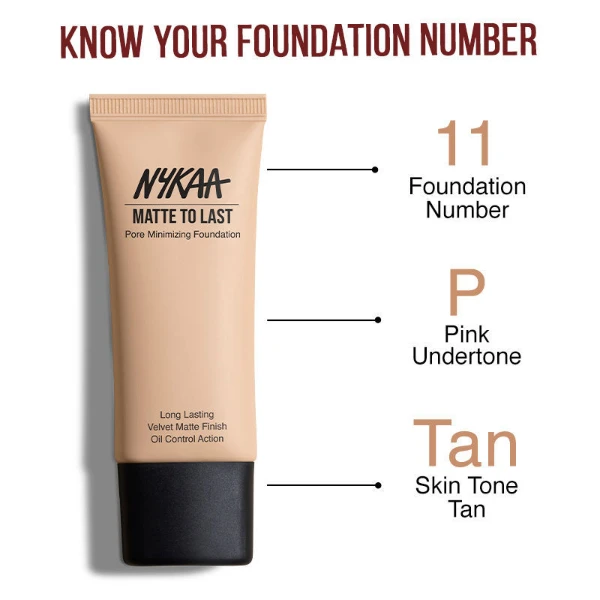 Nykaa Cosmetics Matte To Last Pore Minimizing Foundation 11p Tan 2