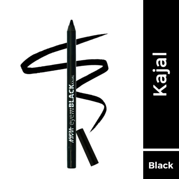 Nykaa Eyem Black Kajal Eyeliner Pencil With Free Nykaa Sharpener 1