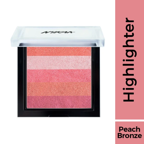 Nykaa Glow Goals! Shimmer Brick Highlighter Palette Sunset Love 2